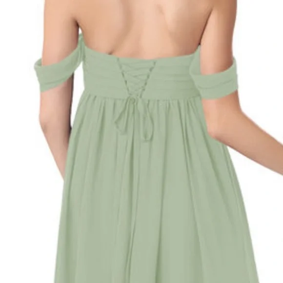 Azazie. Gemma. Chiffon Maternity Dress. - Picture 4 of 5